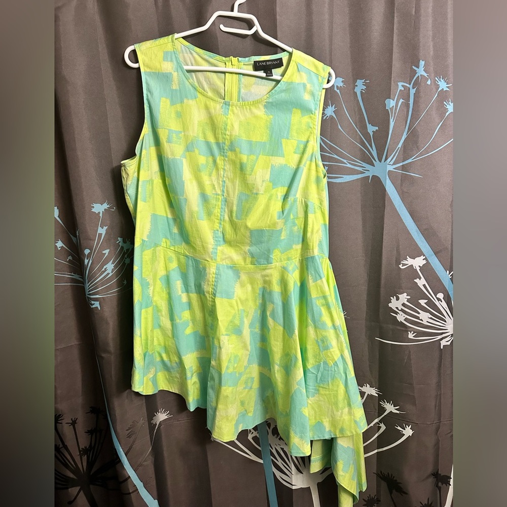 Sleeveless high-low blouse